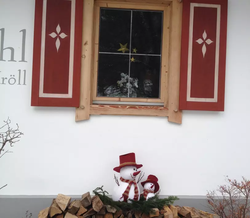 Detailansicht der Fassade des Landhaus Kumbichl